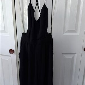 Joyce Leslie Black backless Jumpsuit